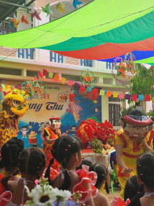 Vui tể trung thu năm 2023 tại sân trường Mầm non Cao Viên