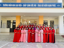 Cán bộ,Giáo viên, nhân viên trường MN Cao Viên tham dự hội nghị