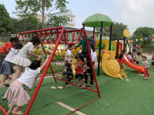Hoạt động ngoài trời của trẻ trường Mầm non Cao Viên