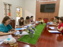 BGH Trường MN Cao Viên tiếp đoàn kiểm tra của PGD&ĐT Huyện Thanh Oai