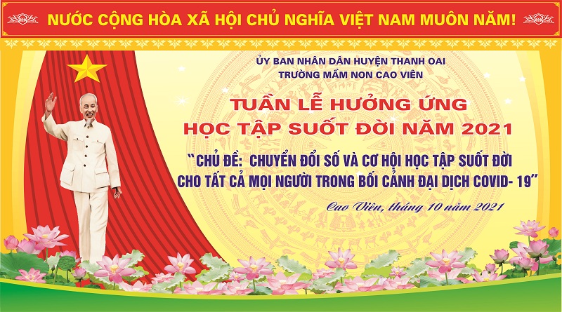Trường MN Cao Viên Hưởng ứng tuần lễ học tập suốt đới