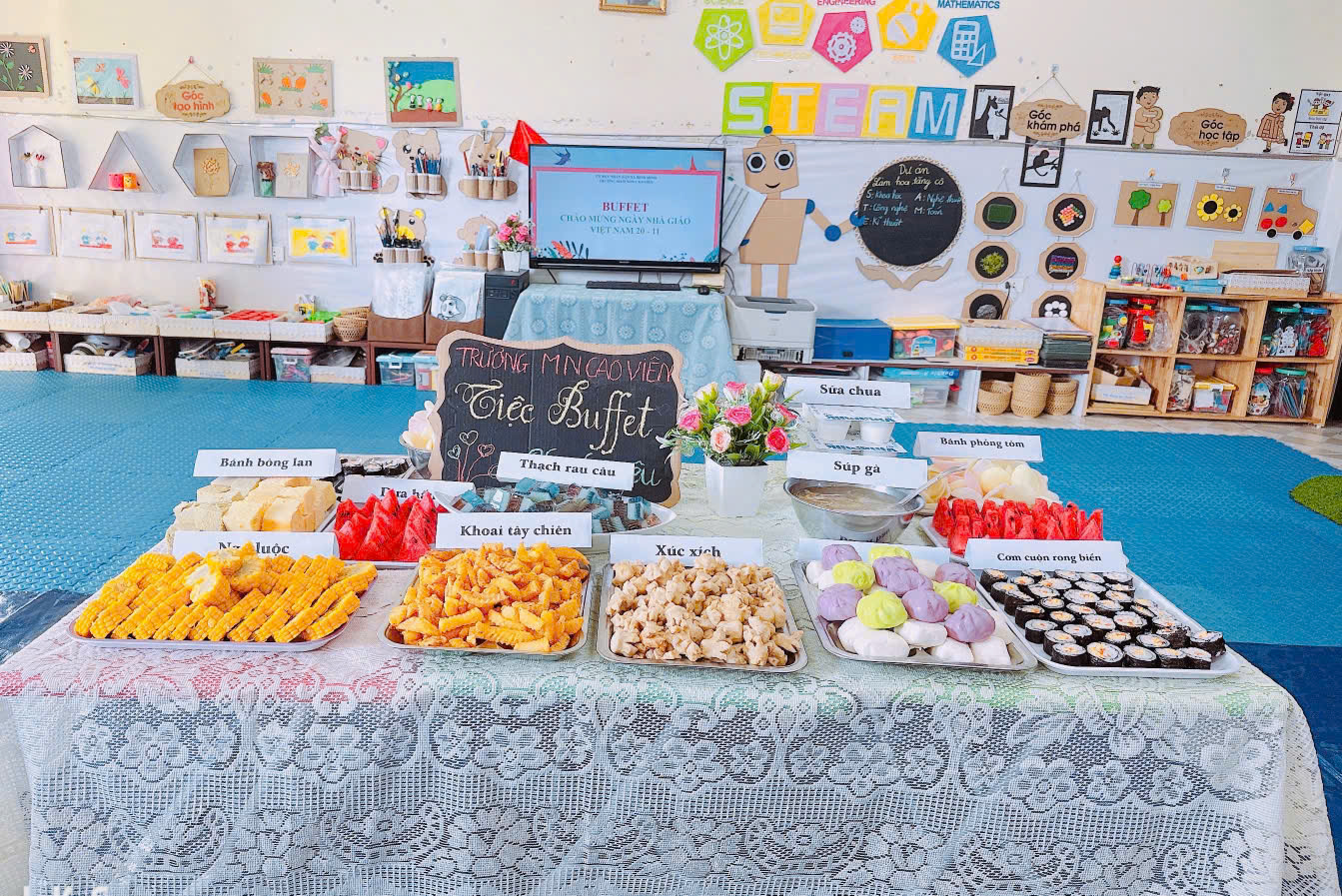 TIỆC BUFFET VUI VẺ, Ý NGHĨA CỦA CÁC BÉ TRƯỜNG MẦM NON CAO VIÊN